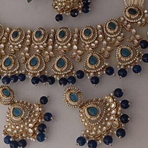Heavy Golden Ink Blue Pearls