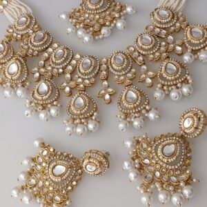 Golden White Stones Pearls