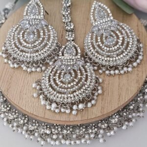 Silver Stones White Pearls