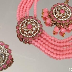 Choker pearl sett Pink