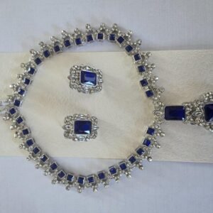 Long Sett Silver Royal Blue
