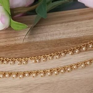 Golden Heart White Pearls