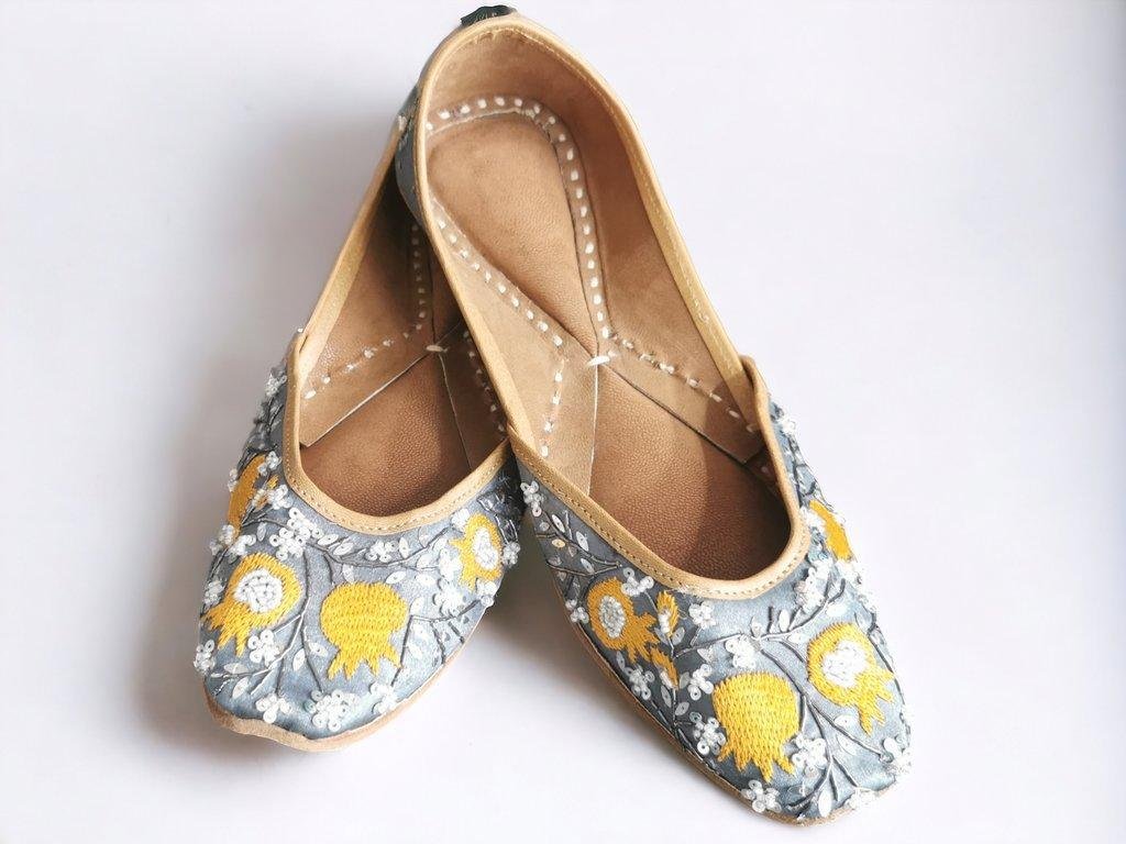 punjabi jutti gray pj102