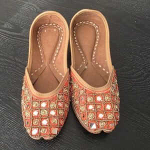 punjabi jutti orange pj123