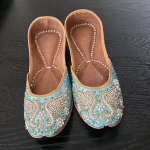 punjabi jutti sea green pj131