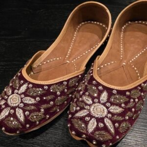 punjabi jutti maroon pj140