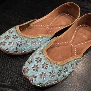 punjabi jutti sea green pj153